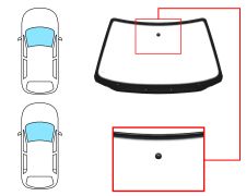 PARE-BRISE VOLKSWAGEN POLO 1995-1999 3/5 PORTES / AVANT / VERT / JOINTS PRÉMONTÉS 