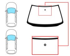 PARE-BRISE VOLKSWAGEN POLO 1999-2001 3/5 PORTES / AVANT / VERT / AVEC BASE MIROIR / AVEC CAPTEUR / JOINTS PRÉMONTÉS