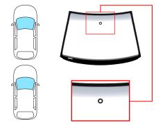 PARE-BRISE VOLKSWAGEN POLO 2001-2005 3/4/5 PUERTAS / AVANT / VERT BANDE GRISE / AVEC BASE MIROIR / AVEC CAPTEUR / JOINTS PRÉMONTÉS