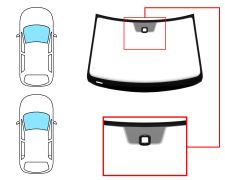 PARE-BRISE VOLKSWAGEN POLO 2009-2014 3/5 PORTES / AVANT / VERT / AVEC BASE MIROIR / AVEC CAPTEUR / JOINTS PRÉMONTÉS
