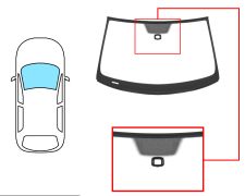 PARE-BRISE VOLKSWAGEN SCIROCCO 2008-2014 AVANT / VERT / AVEC BASE MIROIR / AVEC CAPTEUR / JOINTS PRÉMONTÉS