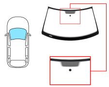 PARE-BRISE VOLKSWAGEN TIGUAN 2007-2011 AVANT / VERT / AVEC BASE MIROIR / JOINTS PRÉMONTÉS 