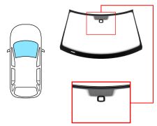 PARE-BRISE VOLKSWAGEN TIGUAN 2007-2011 AVANT / VERT / ACOUSTIQUE / AVEC BASE MIROIR / AVEC CAPTEUR CARRÉ / JOINTS PRÉMONTÉS
