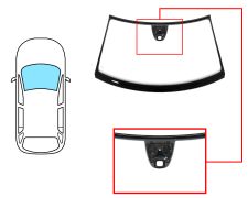 PARE-BRISE VOLKSWAGEN TIGUAN 2007-2011 AVANT / VERT / AVEC CAPTEUR CARRÉ / AVEC SUPPORT CAMÉRA / JOINTS PRÉMONTÉS