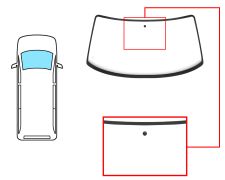 PARE-BRISE VOLKSWAGEN CARAVELLE 1990-1996 AVANT / CLAIR / AVEC BASE MIROIR