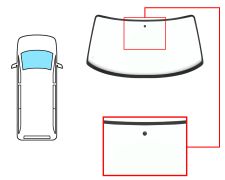 PARE-BRISE VOLKSWAGEN TRANSPORTER T4 1990-1996 AVANT / VERT / AVEC BASE MIROIR