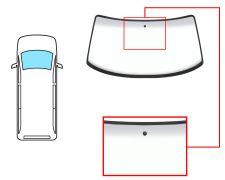 PARE-BRISE VOLKSWAGEN TRANSPORTER T4 1990-1996 AVANT / VERT BANDE GRISE / AVEC BASE MIROIR / ANTENNE