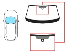 PARE-BRISE VOLKSWAGEN BEETLE 2011-2019 3 PORTES / CABRIOLET / AVANT / VERT / ACOUSTIQUE / AVEC CAPTEUR / JOINTS PRÉMONTÉS