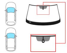 PARE-BRISE VOLKSWAGEN PASSAT 2019-> 4 PORTES / BREAK / AVANT / VERT / ACOUSTIQUE / AVEC BASE MIROIR / AVEC CAPTEUR / JOINTS PRÉMONTÉS EN HAUT ET EN BAS