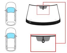PARE-BRISE VOLKSWAGEN PASSAT 2019-2023 4 PORTES / BREAK / AVANT / VERT / ACOUSTIQUE / CHAUFFANT / AVEC BASE MIROIR / AVEC CAPTEUR / JOINTS PRÉMONTÉS EN HAUT ET EN BAS