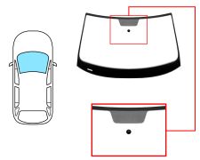 PARE-BRISE SEAT TARRACO 2018-> AVANT / VERT / ACOUSTIQUE / AVEC BASE MIROIR / JOINTS PRÉMONTÉS 