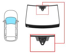 PARE-BRISE VOLKSWAGEN TOURAN 2015-> AVANT / VERT / ACOUSTIQUE / AVEC BASE MIROIR / AVEC CAPTEUR / AVEC SUPPORT CAMÉRA / JOINTS PRÉMONTÉS