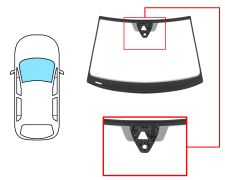 PARE-BRISE VOLKSWAGEN GOLF VIII 2020-> AVANT / VERT / ACOUSTIQUE / AVEC BASE MIROIR / AVEC CAPTEUR / AVEC SUPPORT CAMÉRA / AFFICHAGE TÊTE HAUTE / JOINTS PRÉMONTÉS