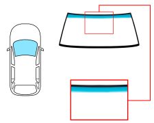 PARE-BRISE VOLVO 740 1984-1992 AVANT / VERT BANDE BLEUE 