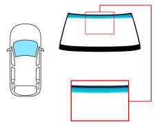 PARE-BRISE VOLVO 960 1990-1997 AVANT / VERT BANDE BLEUE 