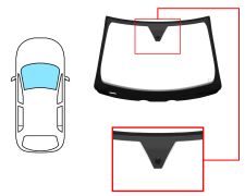 PARE-BRISE VOLVO S40 2004-2007 AVANT / VERT / AVEC BASE MIROIR 22,5CM / JOINTS PRÉMONTÉS