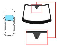 PARE-BRISE VOLVO C30 2007-2009 AVANT / VERT / AVEC BASE MIROIR 20CM / JOINTS PRÉMONTÉS