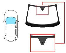 PARE-BRISE VOLVO S40 2004-2007 AVANT / VERT / AVEC BASE MIROIR 20CM / JOINTS PRÉMONTÉS