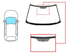 PARE-BRISE VOLVO S40 1996-2001 AVANT / VERT / SERIGRAPHIE / AVEC BASE MIROIR