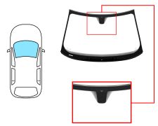 PARE-BRISE VOLVO V70 2007-2013 AVANT / VERT / AVEC BASE MIROIR / JOINTS PRÉMONTÉS