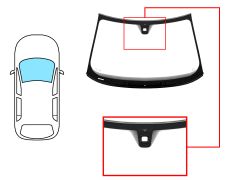 PARE-BRISE VOLVO V70 2007-2013 AVANT / VERT / AVEC BASE MIROIR / AVEC CAPTEUR / JOINTS PRÉMONTÉS