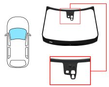 PARE-BRISE VOLVO XC60 2008-2013 AVANT / VERT / AVEC BASE MIROIR / AVEC CAPTEUR CARRÉ / AVEC SUPPORT CAMÉRA / JOINTS PRÉMONTÉS