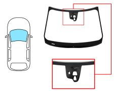 PARE-BRISE VOLVO XC60 2008-2013 AVANT / VERT / AVEC BASE MIROIR / AVEC CAPTEUR ROND / AVEC SUPPORT CAMÉRA / JOINTS PRÉMONTÉS