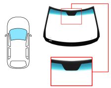 PARE-BRISE VOLVO XC90 2003-2007 AVANT / VERT BANDE BLEUE / JOINTS PRÉMONTÉS