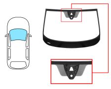 PARE-BRISE CUPRA FORMENTOR 2020-> AVANT / VERT / ACOUSTIQUE / AVEC BASE MIROIR / AVEC CAPTEUR / AVEC SUPPORT CAMÉRA / JOINTS PRÉMONTÉS