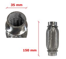 Tuyau Fléxible d´échappement 35mm Diamètre x 150mm Longueur 