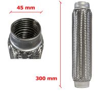 Tuyau Fléxible d´échappement 45mm Diamètre x 300mm Longueur 