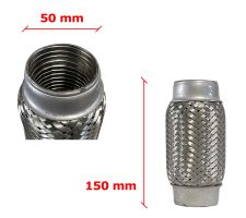 Tuyau Fléxible d´échappement 50mm Diamètre x 150mm Longueur 