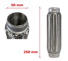 Tuyau Fléxible d´échappement 50mm Diamètre x 250mm Longueur 