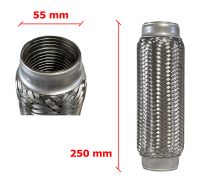 Tuyau Fléxible d´échappement 55mm Diamètre x 250mm Longueur 