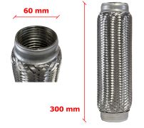 Tuyau Fléxible d´échappement 60mm Diamètre x 300mm Longueur 