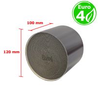 INTÉRIEUR MÉTALIQUE EURO 4 ESSENCE / DIESEL ROND BOUCHE 120MM DIAMÈTRE X 100MM LONGEUR