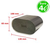 INTÉRIEUR MÉTALIQUE EURO 4 ESSENCE / DIESEL OVAL DIAMÈTRE 120X65MM X 100MM LONGEUR