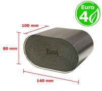 INTÉRIEUR MÉTALIQUE EURO 4 ESSENCE / DIESEL OVAL DIAMÈTRE 140X80MM X 100MM LONGEUR