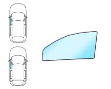 VITRE OPEL FRONTERA 1998-2005 3/5 PORTES / AVANT / VERT / GAUCHE / JOINTS PRÉMONTÉS